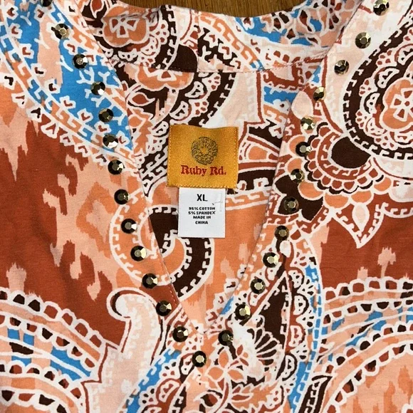 Ruby Rd. Western Style Blouse - Picture 2 of 4